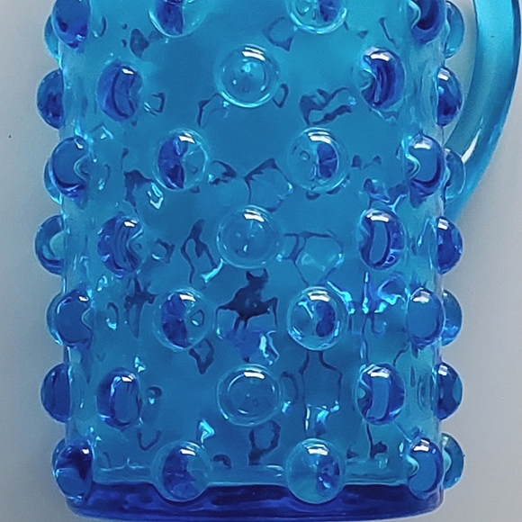 Vntg Blue Hobnail 5oz Pitcher - Picture 8 of 13